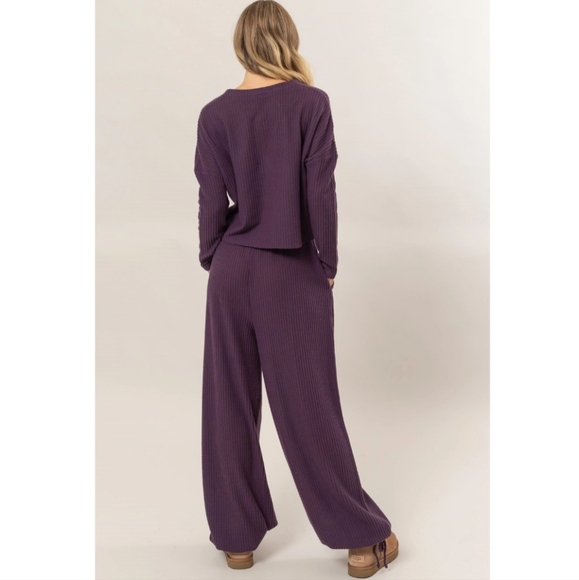 #19584 🛑L Boho Button Front Top & Pants 2pc Set - Picture 6 of 6